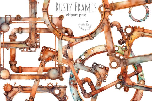 Download Rusty Steampunk Frames - Rusty Collection