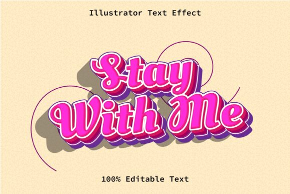 Download Stay with Me Modern Retro Text Effect - Premium Bundle
