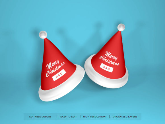 Download Christmas Santa Hat Mockup Template - Hat Collection
