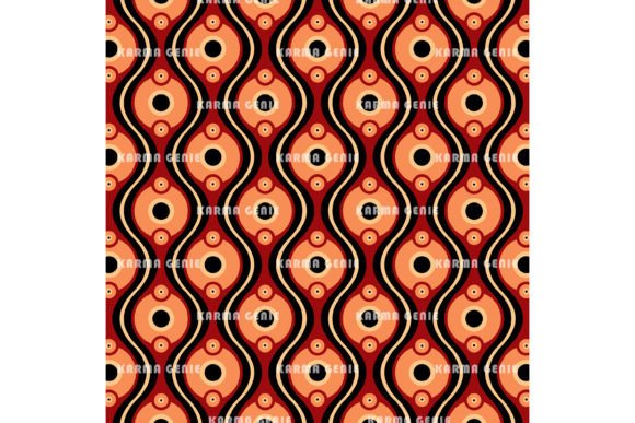 Download Seventies Red and Orange Retro Pattern - Red Collection