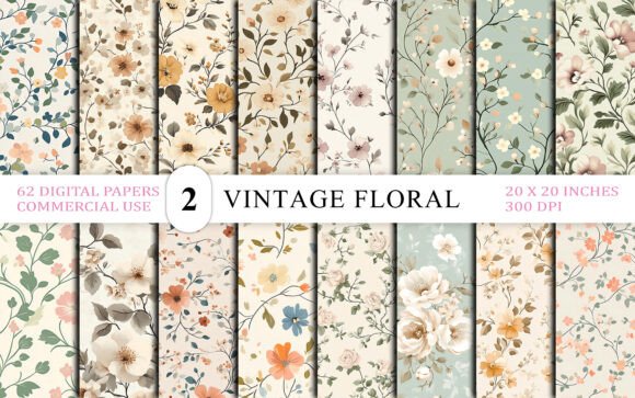 Download Seamless Vintage Floral Wallpaper Bg - Floral wallpaper Collection