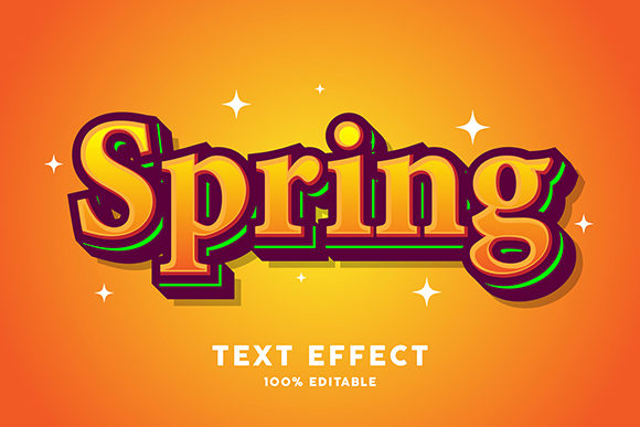 Download Text Effect - Spring Modern Retro Style - Premium Resources