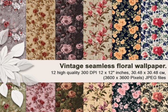 Download Vintage Seamless Floral Wallpaper. - Floral wallpaper Collection