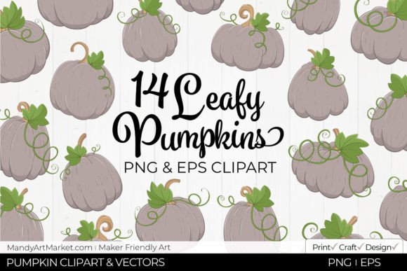 Download Leafy Pumpkins Clipart - Warm Taupe - Taupe Collection